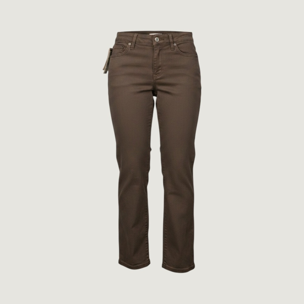 Vintage Y2K Levi's 550 Jeans Womens 8M Brown Relaxed Boot Cut Stretch NWT